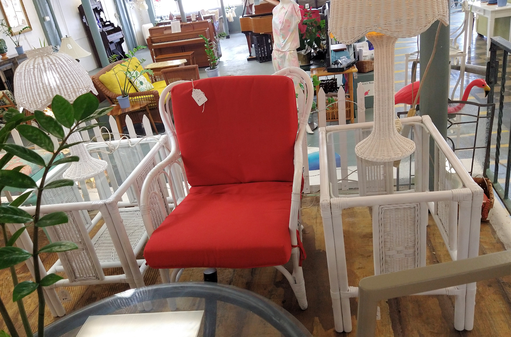 LA0124-white-rattan-chair-redcushion