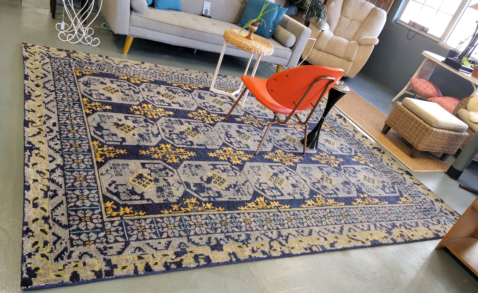 LR0356-Blue-pattern-rug