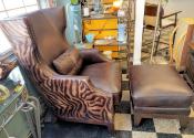 LR0480-Leather-Zebra-print-wingback-chair-ottoman2